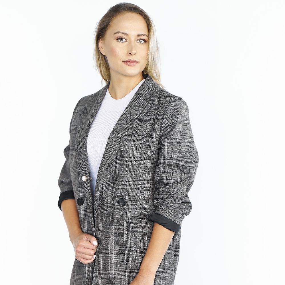 Over size double breasted blazer